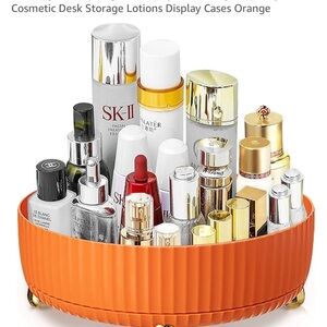 Orange Cosmetic Desk Storage Organizer
